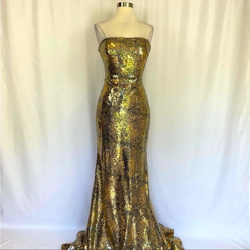 Jovani gold gown sleeveless style #3390/ purchased at tootsies